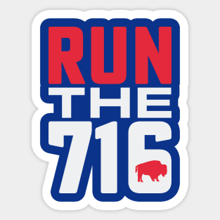 Buffalo Runner Run the 716 Buffalo NY Sticker